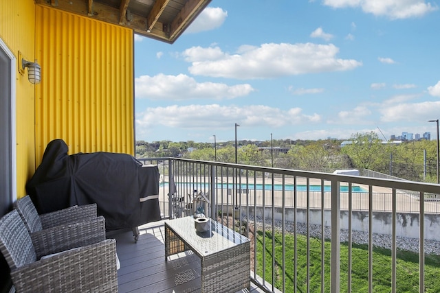 balcony featuring grilling area