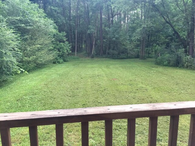 5735 Railroad St, Williston, TN 38076 - view of green lawn featuring a forest view