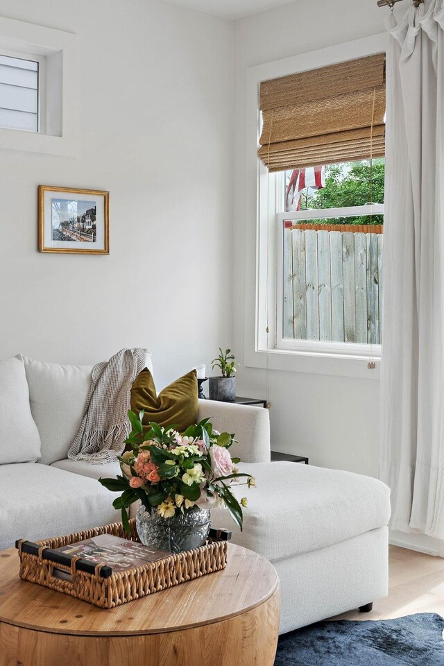 interior space with wood finished floors