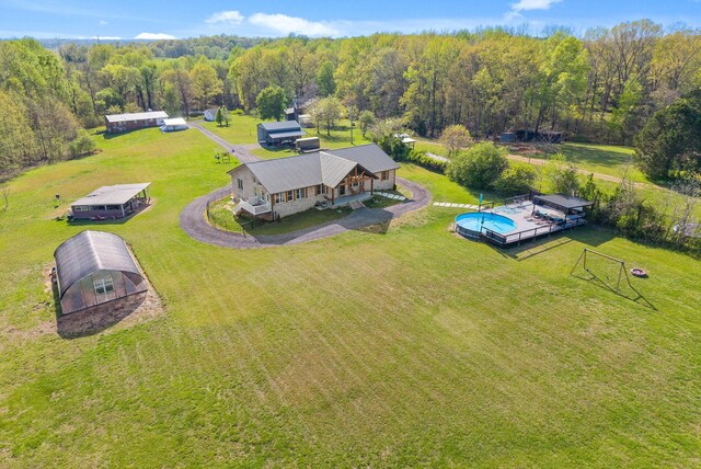 779 Iron Workers Rd W, Clarksville, TN 37043 - birds eye view of property with a forest view