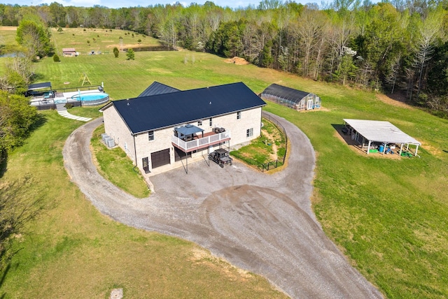779 Iron Workers Rd W, Clarksville, TN 37043 - bird's eye view with a wooded view