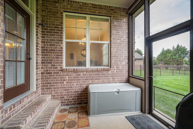 view of sunroom / solarium