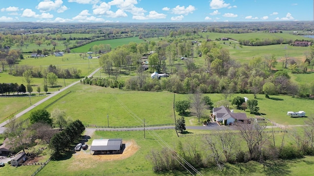 bird's eye view featuring a rural view