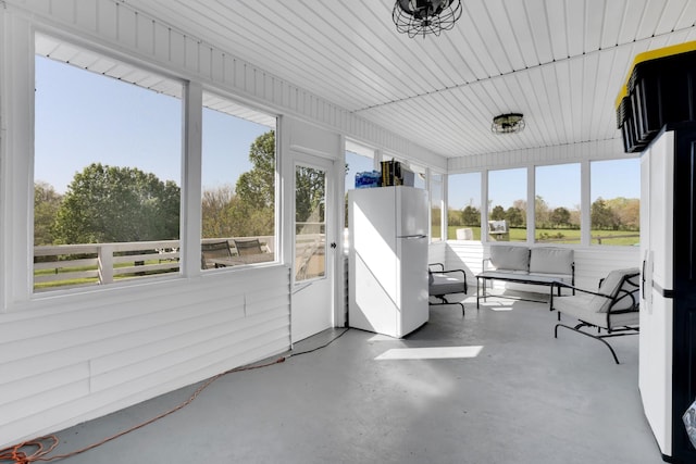 view of sunroom