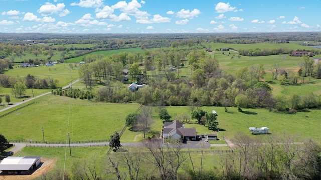 drone / aerial view featuring a rural view