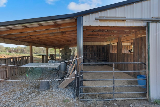 view of horse barn