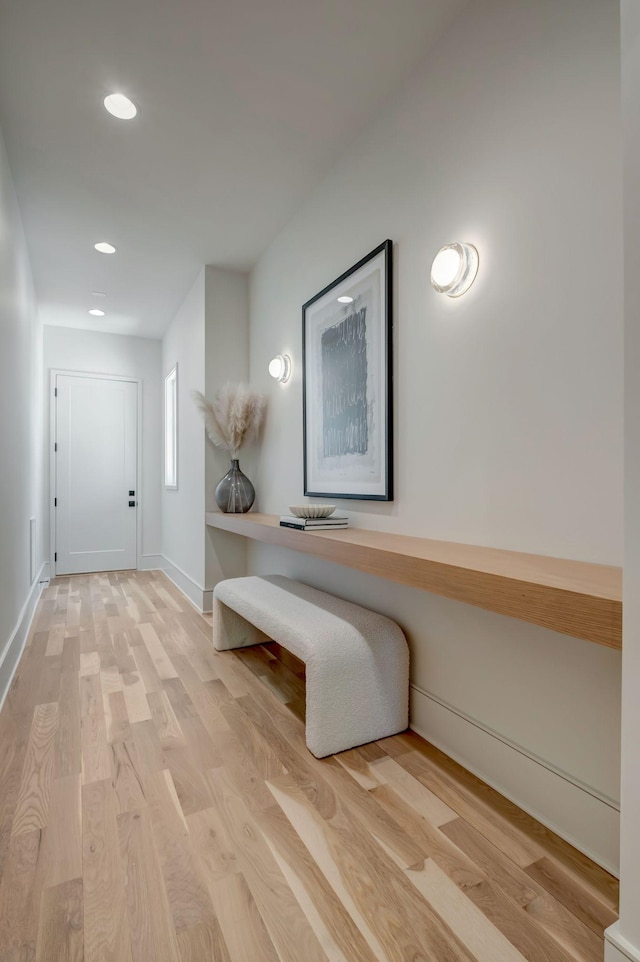 128 Alton Rd, Nashville, TN 37205 - corridor with baseboards, recessed lighting, and wood finished floors