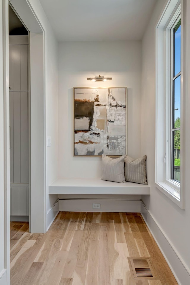 128 Alton Rd, Nashville, TN 37205 - mudroom with visible vents, baseboards, wood finished floors, and a healthy amount of sunlight