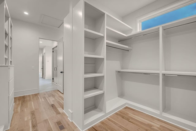 128 Alton Rd, Nashville, TN 37205 - spacious closet with light wood finished floors, attic access, and visible vents