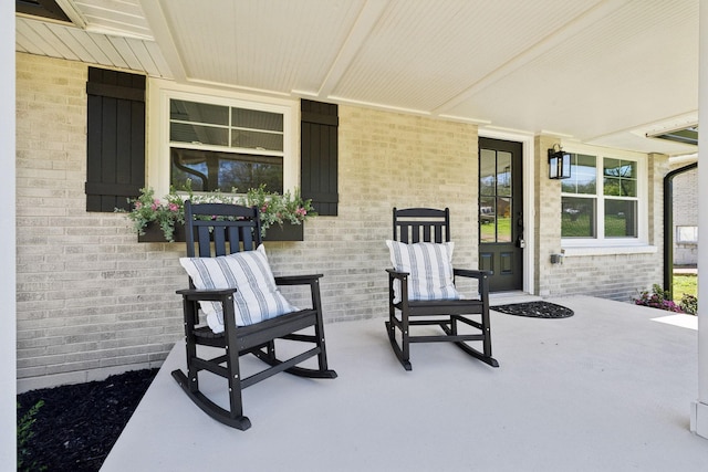 view of patio with a porch
