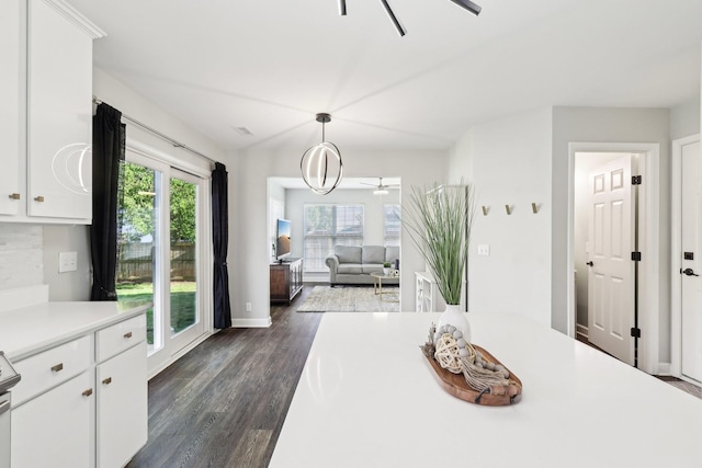 245 Wisteria Dr, Franklin, TN 37064 - dining area featuring baseboards and dark wood finished floors