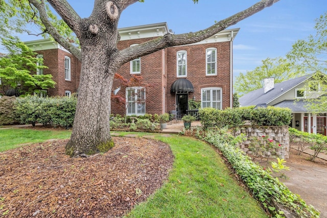 italianate house with brick siding