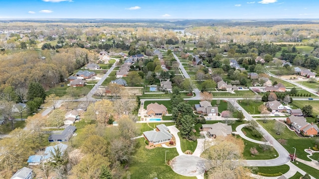bird's eye view with a residential view