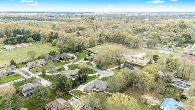 aerial view with a forest view