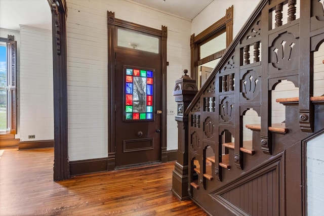 201 Knob Creek Rd, Wartrace, TN 37183 - entrance foyer with a healthy amount of sunlight, baseboards, and wood-type flooring