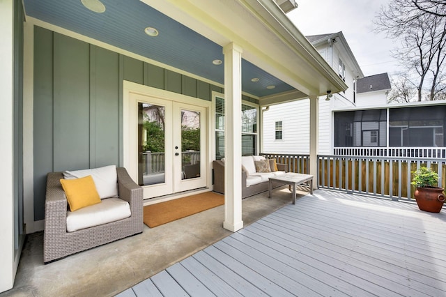 15 Westlawn Ct, Nashville, TN 37209 - deck with a sunroom and french doors