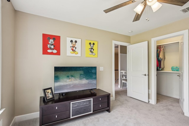 1702 Stoney Hill Ln, Spring Hill, TN 37174 - carpeted bedroom featuring ceiling fan, baseboards, and visible vents