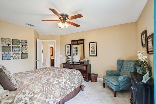 1702 Stoney Hill Ln, Spring Hill, TN 37174 - carpeted bedroom featuring a ceiling fan and visible vents