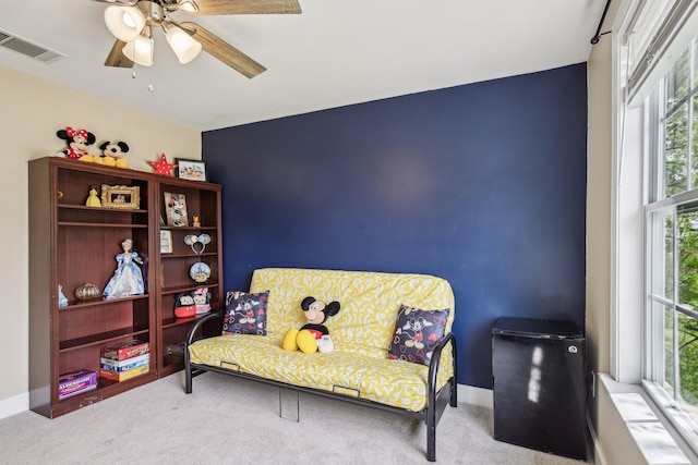 1702 Stoney Hill Ln, Spring Hill, TN 37174 - sitting room featuring a wealth of natural light, visible vents, and carpet