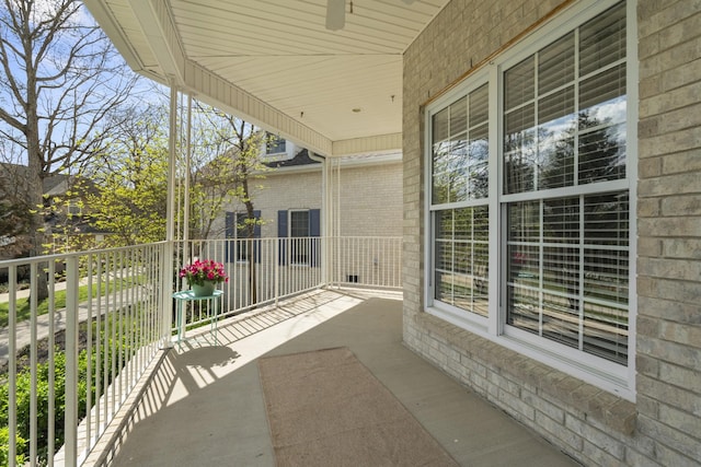 balcony with covered porch