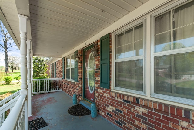 view of patio with covered porch