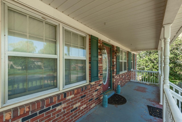 view of patio / terrace with a porch