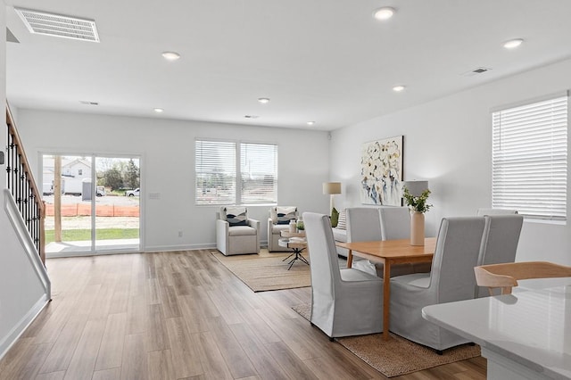 8547 Turnbull Dr, Pleasant View, TN 37146 - dining room with light wood-style flooring and recessed lighting