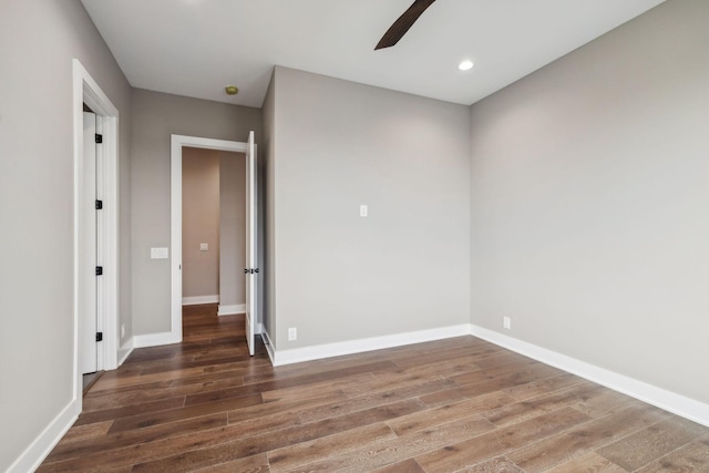 3207A Long Blvd, Nashville, TN 37203 - spare room with wood finished floors, baseboards, and a ceiling fan