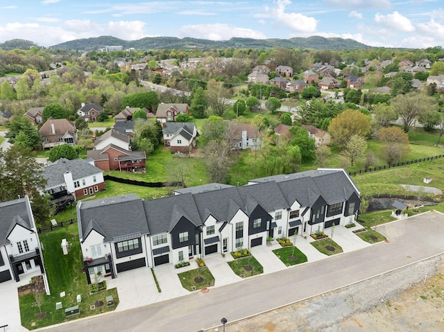 112 Shadow Springs Dr, Brentwood, TN 37027 - bird's eye view featuring a mountain view and a residential view