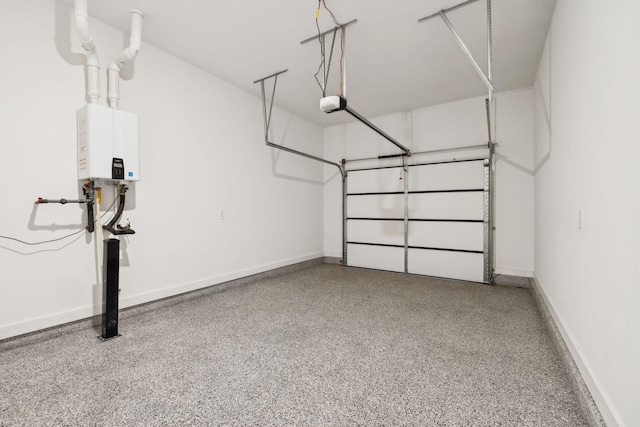 112 Shadow Springs Dr, Brentwood, TN 37027 - garage with water heater, baseboards, and a garage door opener