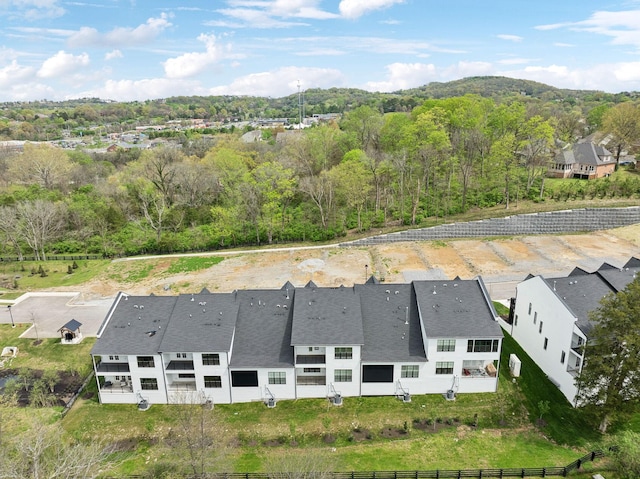 112 Shadow Springs Dr, Brentwood, TN 37027 - aerial view featuring a wooded view and a residential view