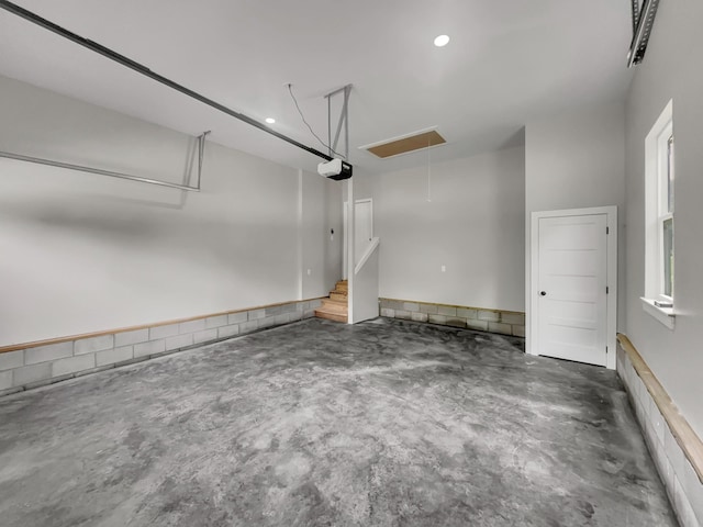 4 Young Branch Rd, Dixon Springs, TN 37057 - garage featuring a garage door opener and recessed lighting