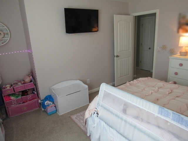 view of carpeted bedroom
