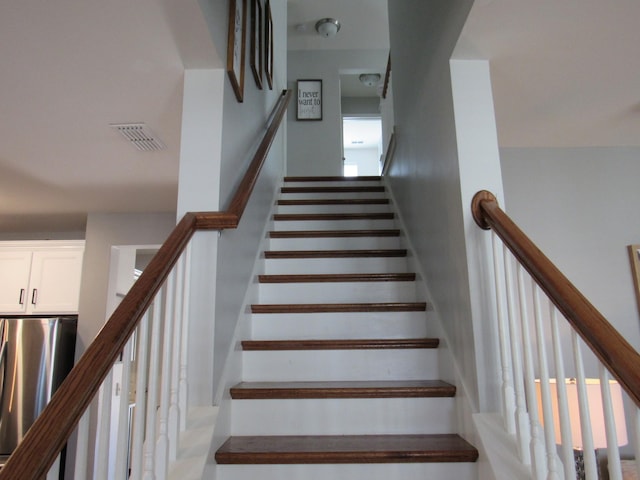 stairway with visible vents