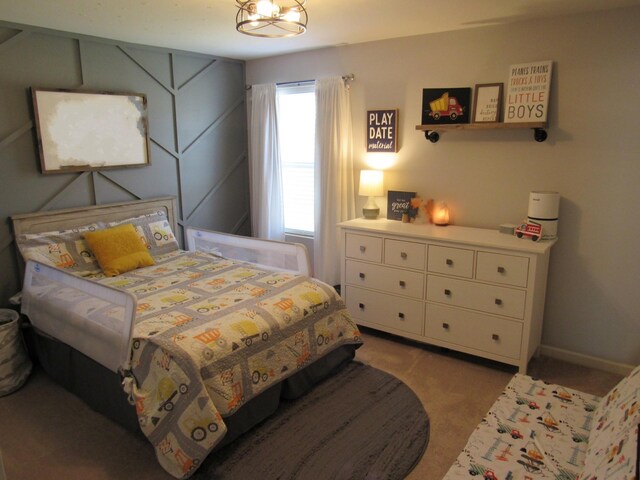 view of carpeted bedroom