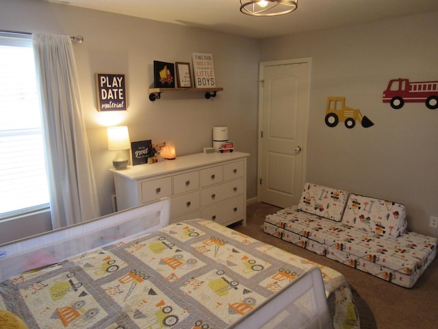 view of carpeted bedroom