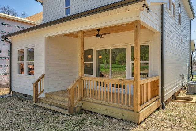exterior space featuring central AC