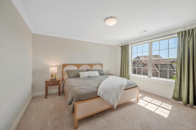 1009 Alpaca Dr, Spring Hill, TN 37174 - carpeted bedroom featuring ornamental molding, baseboards, and visible vents