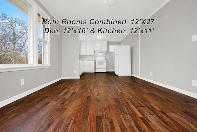 216 Belding Dr, Nashville, TN 37214 - interior space featuring baseboards, a ceiling fan, and dark wood finished floors