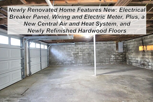 216 Belding Dr, Nashville, TN 37214 - garage with electric panel and concrete block wall