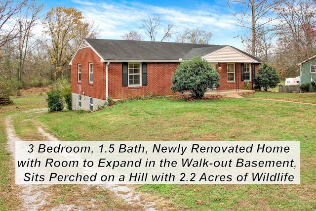 216 Belding Dr, Nashville, TN 37214 - ranch-style home with a front yard and brick siding