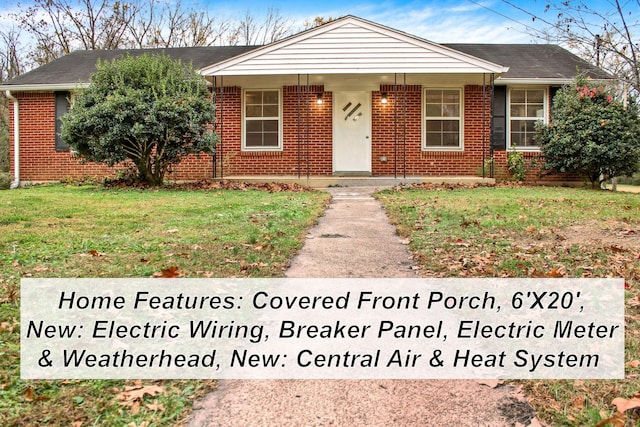 216 Belding Dr, Nashville, TN 37214 - view of front of house with a front yard and brick siding