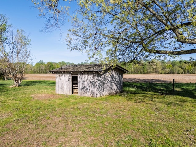 view of shed