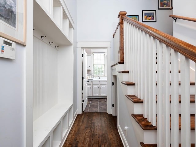 1698 Burke Hollow Rd, Nolensville, TN 37135 - mudroom featuring dark wood-style flooring