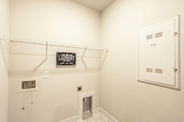 224 Griffin Ln, Gallatin, TN 37066 - laundry area featuring hookup for an electric dryer, baseboards, washer hookup, laundry area, and marble finish floor