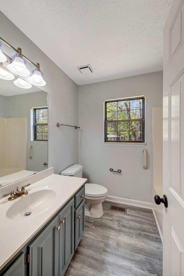 308 Wareham Ct, Antioch, TN 37013 - bathroom with visible vents, vanity, and a healthy amount of sunlight
