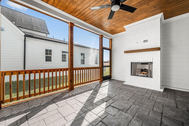 unfurnished sunroom featuring plenty of natural light
