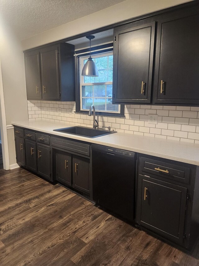 436 Bluff Dr, Clarksville, TN 37043 - kitchen with dishwasher, a sink, and dark cabinets
