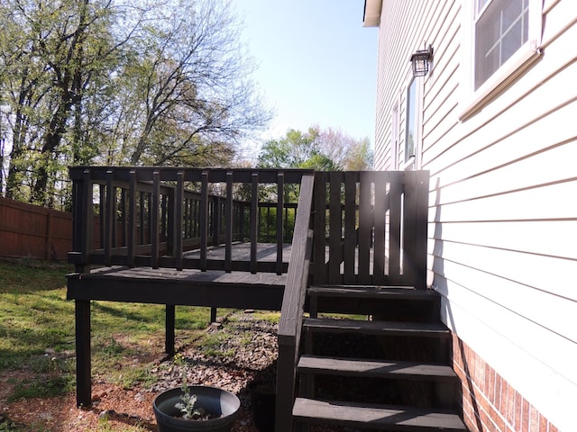 436 Bluff Dr, Clarksville, TN 37043 - wooden deck featuring fence