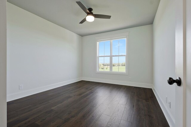 3050 Horn Springs Rd, Lebanon, TN 37087 - empty room featuring dark wood-type flooring, baseboards, and a ceiling fan